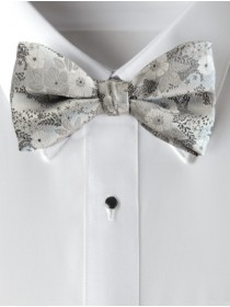 'Allure' Floral Bow Tie - Heather